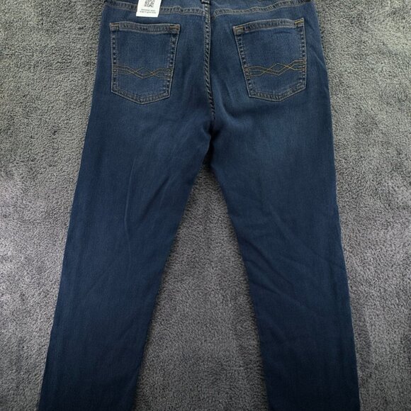 DENIZEN From Levi's Women's Jeans 14 Reg Blue Denim Elastic Waist Athletic Pull - Picture 12 of 14